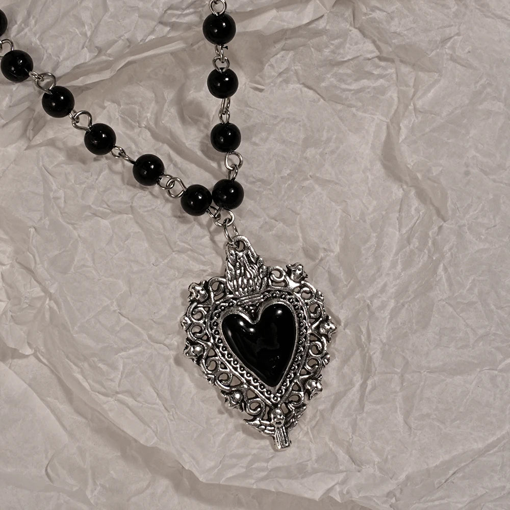 Y2K Sweet Cool Girl Personalized Creative Cross Love Pendant Necklace, Suitable for Daily Wearing