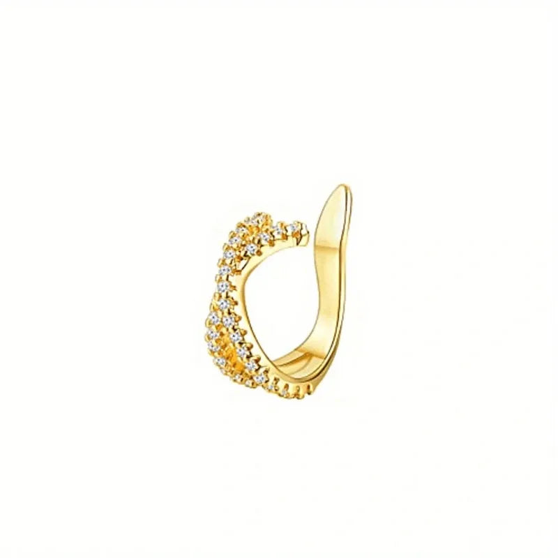 EVISPOL 1Pc Hot Sale Cute Metal Leaf Earcuff Clips On Earring for Women Fake Piercing Cartilage Earrings Ear Ring Without Hole