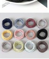 100PCS/Set Women 3.5CM Basic Nylon Elastic Hair Bands Ponytail Hair Scrunchie Rubber Bands Headband Hair Accessories Headwear