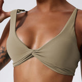 New Summer Women's Push-Up Sports Bra Breathable Soft Yoga Workout Top Backless Fitness Crop Gym Underwear Woman’s Crop Top