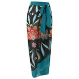 2026 New Sexy Print Retro Swimwear Beach Dress Cover Up Long Skirts Skirt Party Outfits Swimsuit Beachwear