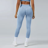 Women Seamless Sports Yoga Fitness Cycling Elastic Gym Running Sports Pants Ignite Sculpt Scrunch Workout High Waisted Leggings