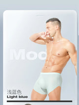 Men's ice silk seamless underwear 3D punching boxers summer thin underpants boys extended sports shorts