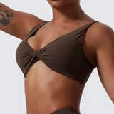 New Summer Women's Push-Up Sports Bra Breathable Soft Yoga Workout Top Backless Fitness Crop Gym Underwear Woman’s Crop Top