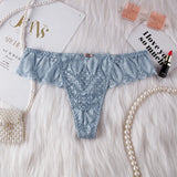 Hollow Out Lace Sexy Girls G String Panties Women Briefs Transparent Thong Thin Underwear Female Low Waist Lingerie Size S-XL