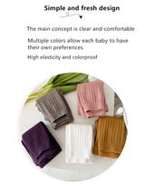 Autumn Baby Boys Girls Pants Newborn Kids Leggings Tights Solid Cotton Stretch Kids Children Knitting Trousers For 0-6 Years