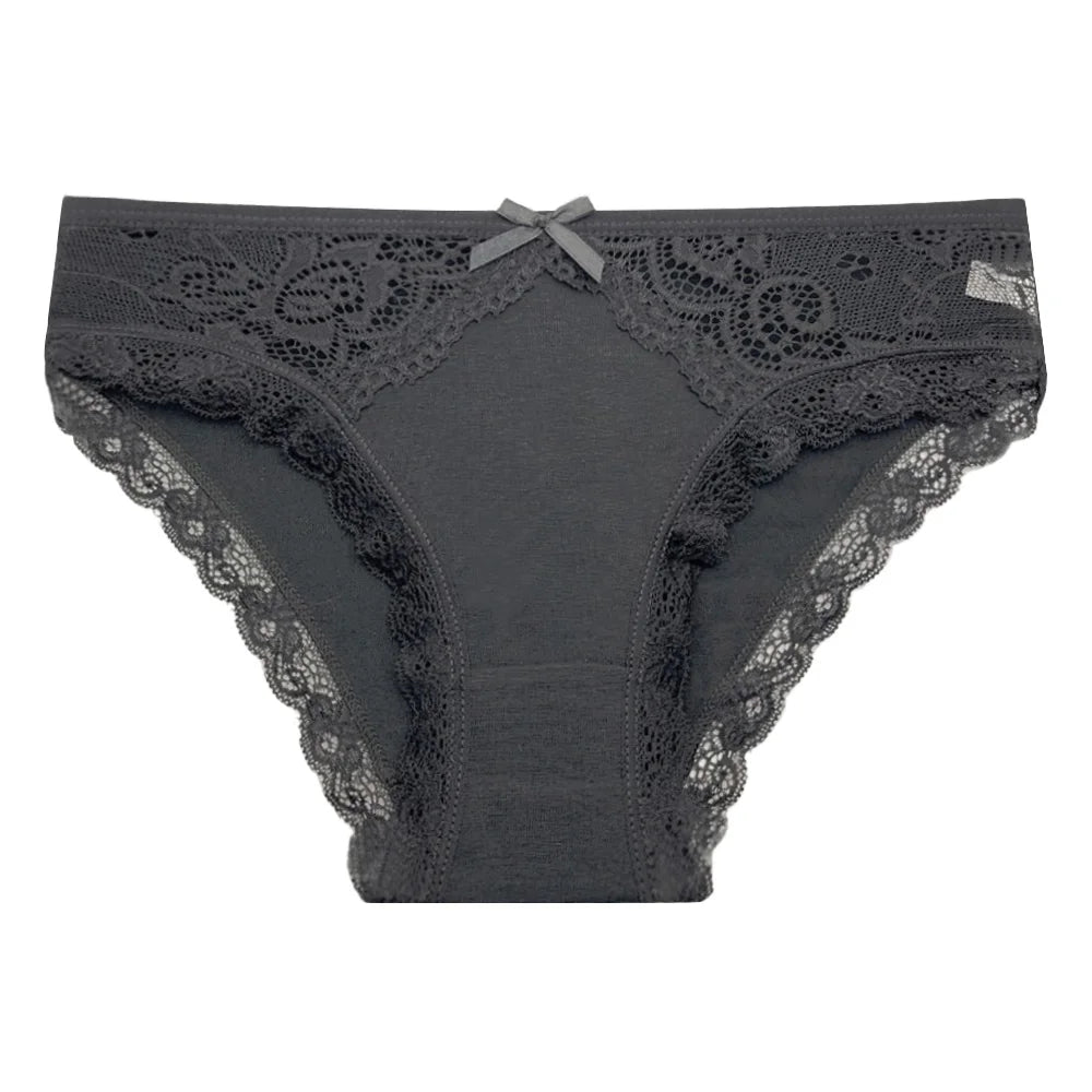 5 PCS/SET New Arrival Low Rise Ladies Sexy Lace Panty Underpants Panties For Women Lingerie Cotton Briefs