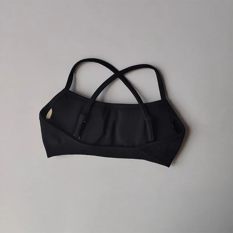 Seamless Women's Yoga Sports Bra Racer Back Nylon Breathable Running Gym Top Underwire Sexy Underwear Fitness Gym Bra Top