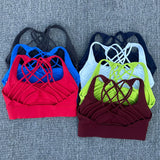New Fitness Sports Bra for Women Push Up Cross Back Shockproof Running Gym Training Workout Yoga Underwear Crop Tops