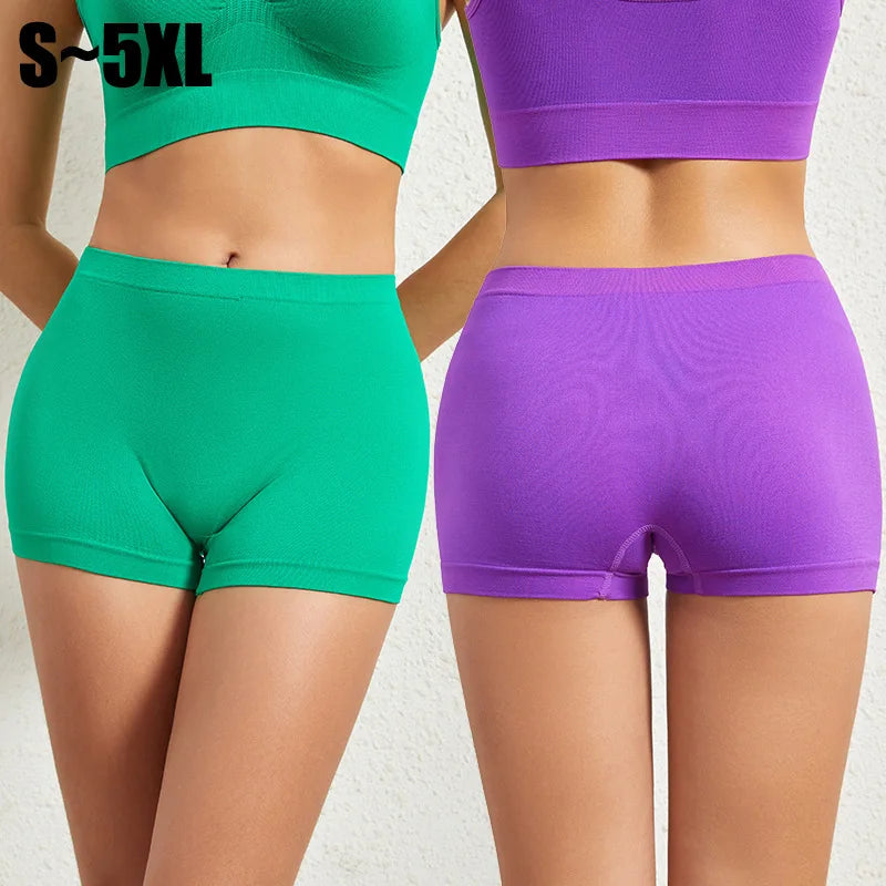 1 Pack Women's Seamless Boyshort Panties Anti-Chafing Safety Shorts Sports Underwear Stretchy & Soft Lingerie Intimates S-5XL