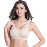 Women Sports Bra Without pad Sleep Brassiere Underwear sleep yoga sports bra vest Plus Size Top no sponge insert pad Bralette