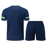 2 Pcs Men's Mesh Breathable Quick-drying Sports Suit Loose Plus Size Running Fitness Mountaineering Casual Short-sleeved Shorts