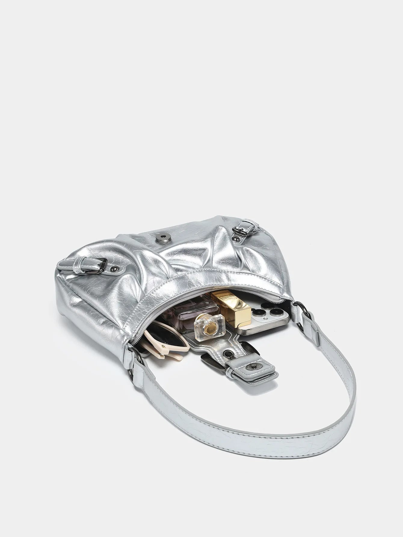2024 spring hot selling Maillard style retro style small bag spicy girl Y2K wasteland style vintage leather shoulder armpit bag