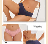 5PCS/Set Women Lace Seamless Cotton Panties Sexy Brazilian Pants Ribbed Breathable Girls Underwear Soft Plus Size Lingerie S-XL