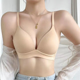 Japanese Style Seamless Push-Up Bra Comfort Wireless Underwear Women's Deep V Neck Bralette 3/4 Cup Daily Comfort Lingerie S-XL