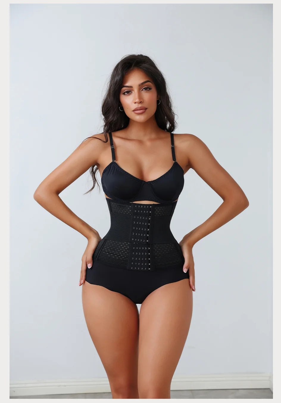 New Adjustable Waist Trainer for Women Double Belts Neoprene Corset with Zipper Workout Cincher for Tummy Control & Back Support