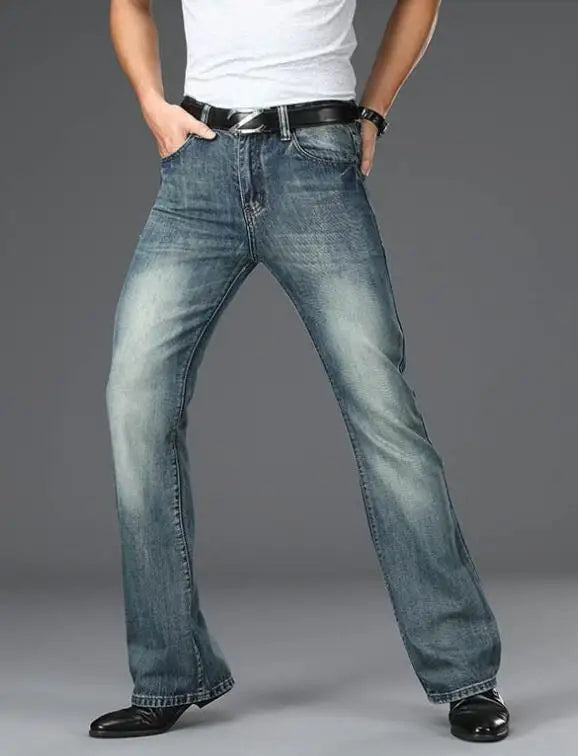 Men's Flared Jeans Loose Men Big-Leg Jeans Men Flared Pants Boot Cut Leg Designer Classic Jeans Multiple Styles Size 28-40
