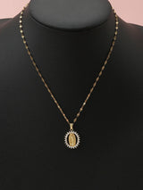 European and American Fashion and Gorgeous Women's All Sky Star Micro Inlaid Colorful Zircon Virgin Mary Hollow Necklace
