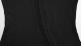 CNYISHE Short Sleeve O Neck Women Dresses Split Metal Buckle Solid Sheath Sexy Club Fashion Evening Party Outfits Female Bodycon