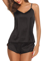 Silk PJs for Women Satin Pajama Set Sexy Lingerie Camisole Nightwear Sleepwear Comfortable Cami Shorts Set Luxury Lingerie