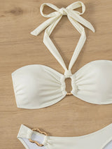 "2026 Sexy Bandeau Push-Up Bikini Set - Brazilian Thong Swimwear for Women"