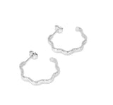 Luxury Shiny Zircon Hoop Earrings for Women Trendy Golden Stainless Steel Wed Ear Geometric Circle Earring Jewelry Pendientes