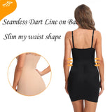 Slimming Full Length Shapewear Slips Nude Straight Tube Dress Body Shaper Women Skinny Under Dresses Underwire Cup Black