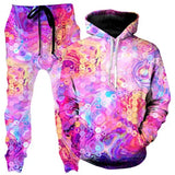 Colorful Abstract Mandala 3D Print Hoodies Pants Set Men's Sweatshirts Sweatpants Two Piece Suits Outdoor Tracksuit Man Clothing