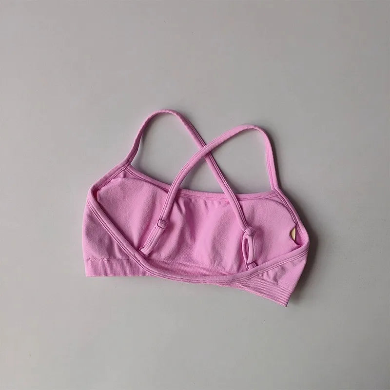 Seamless Women's Yoga Sports Bra Racer Back Nylon Breathable Running Gym Top Underwire Sexy Underwear Fitness Gym Bra Top