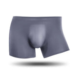 Men's 3D ice silk inner pants with seamless and ultra-thin design for the crotch, flat-leg style, breathable summer shorts
