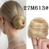 Elegant Synthetic Hair Bun for Women Soft Comfortable Chignon Style Elastic Rubber Band Scrunchy Updo Hairpiece
