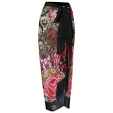 2026 New Sexy Print Retro Swimwear Beach Dress Cover Up Long Skirts Skirt Party Outfits Swimsuit Beachwear