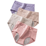 4Pcs Women'S Menstrual Panties High Waist Cotton Briefs Lingerie Physiological Pants Leak Proof Underwear Ladies Period Panty