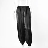 Linad Elegant Pink Crepe Loose Bloomers For Woman Street Chic Pleated Trousers Female Autumn Vintage High Waist Long Pants 2025