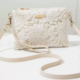 New Fashion Women Flower Printed Hollow Mini Chain Bag Shoulder Bag Tote Purse Handbag New Lace Crossbody Chain Shoulder Women's