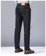 Men Fashion Straight Jeans Men 2026 New Stretch Slim Fit Pants Comfortable Soft Business Denim Trousers Male Brand Clothing