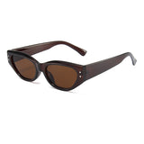 Retro Cat Eye Sunglasses Women Vintage Small Eyewear Women Men Rivet Sun Glasses Female Luxury Brand Eyewear UV400