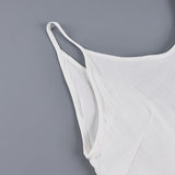 HiLoc Casual Loose White Long Dress Robe 2025 New Summer V Neck Dresses For Women Spring Sleeveless Straight Robes Nightgown