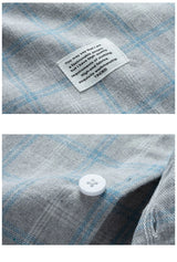 Men's Casual Plaid Shirts Autumn Fashion Long-sleeved T-shirts Korean Loose High Street Shirt Outwear Young Adults Spring Top