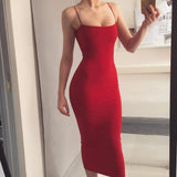 JZ461 Summer Women's Dress Long Sling Dresses Club Sexy Suspender Dress