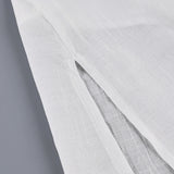 HiLoc Casual Loose White Long Dress Robe 2025 New Summer V Neck Dresses For Women Spring Sleeveless Straight Robes Nightgown
