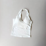 Women's Sexy V-Neck Fitness Bra Nude Sports Bra Hanging Neck Yoga Suit Vest Comfortable Breathable Gym Top for Active Wear