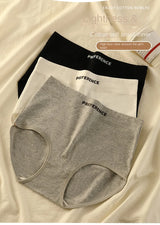 3PCS/set Color Panties Cotton Women Comfortable High-waist Underwear Soft Lingerie Breathable Female Panty Fitness Sports Briefs
