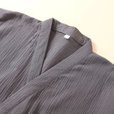 Kimono Robes for Men's and Women's Sleepwear Cotton Yarn Bathrobe Tied Cardigan Thin Home Clothes Couple's Robes