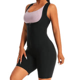 Women Hot Thermo Sauna Bodysuit One Piece Jumpsuit Shapewear Fitness Workout Sweating Bodysuit Body Shaper Thigh Trimmer Shorts