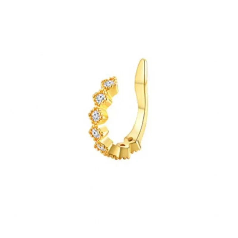 EVISPOL 1Pc Hot Sale Cute Metal Leaf Earcuff Clips On Earring for Women Fake Piercing Cartilage Earrings Ear Ring Without Hole