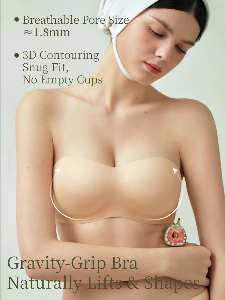 SUJIIN Summer Invisible Strapless Bras for Women Seamless Wireless Push Up Bra Lady Tube Top Supportive Bralettes Woman MX388