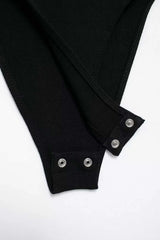 Skinny Ribbed Bodysuits for Women, O Neck, Straps, Snap-Button, Female Playsuits, Sexy Fashion
