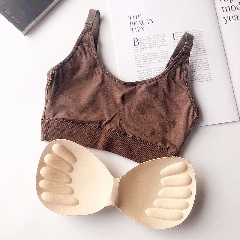 Women's Bra Tube Top Crop Top Female Seamless Back Outdoor Sports Underwear Bra For Women Cotton Female Bra Tops Brassiere