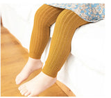 Autumn Baby Boys Girls Pants Newborn Kids Leggings Tights Solid Cotton Stretch Kids Children Knitting Trousers For 0-6 Years